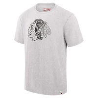 T-shirt gris pour homme Fanatics des Blackhawks de Chicago fabriqué au Canada