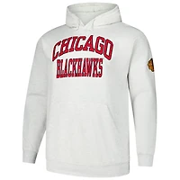 Sweat à capuche en polaire pour homme Fanatics Heather Grey Chicago Blackhawks Big & Tall