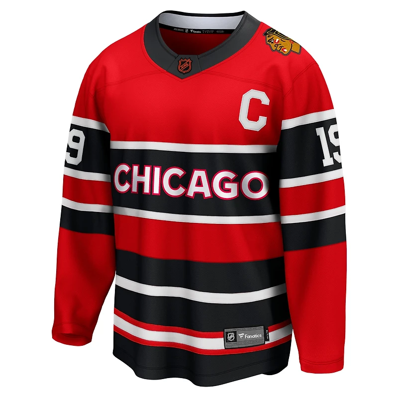 Fanatics pour hommes Jonathan Toews rouge Chicago Blackhawks édition spéciale 2.0 maillot de joueur échappé