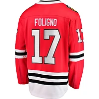 Men's Fanatics Nick Foligno Red Chicago Blackhawks Home Breakaway Jersey