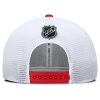 Casquette de camionneur ajustable Centennial des Blackhawks de Chicago pour hommes, rouge/blanc