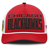 Men's Fanatics  Red/White Chicago Blackhawks Centennial Foam Front Adjustable Trucker Hat