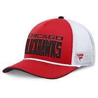 Men's Fanatics  Red/White Chicago Blackhawks Centennial Foam Front Adjustable Trucker Hat