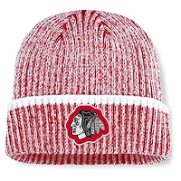 Men's Fanatics Red/White Chicago Blackhawks Fundamental Haze Cuffed Knit Hat