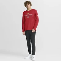 T-shirt à manches longues Fanatics Red Authentic Pro Centennial Rink Tech pour homme des Chicago Blackhawks