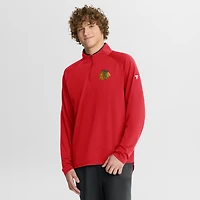 Pull d'entraînement à quart de zip authentique Pro Rink des Blackhawks Chicago pour homme