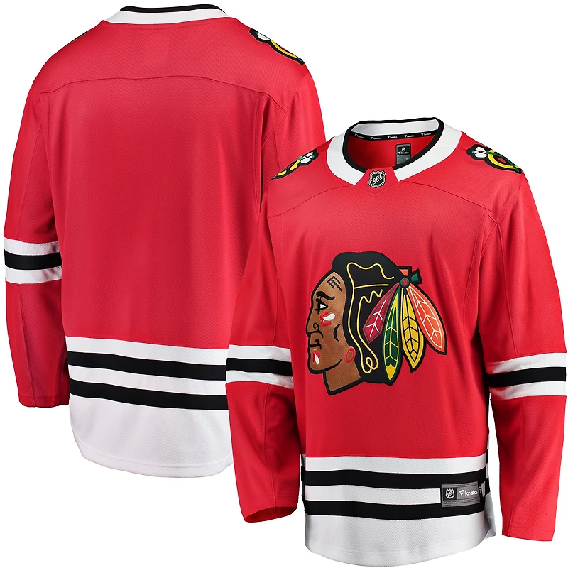 Maillot domicile Breakaway rouge des Blackhawks de Chicago pour hommes (Fanatics)