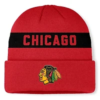 Men's Fanatics  Red Chicago Blackhawks Centennial Cuffed Knit Hat