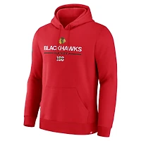 Men's Fanatics Red Chicago Blackhawks Centennial Fleece Pullover Hoodie