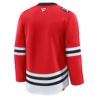 Maillot Fanatics rouge pour homme des Chicago Blackhawks Centennial Premium