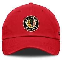 Men's Fanatics Red Chicago Blackhawks Decades Collection Adjustable Hat