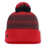 Men's Fanatics  Red Chicago Blackhawks Fundamental Spirit Cuffed Pom Knit Hat
