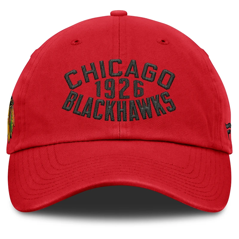 Casquette ajustable Archer Fundamentals des Chicago Blackhawks pour hommes, rouge, Fanatics