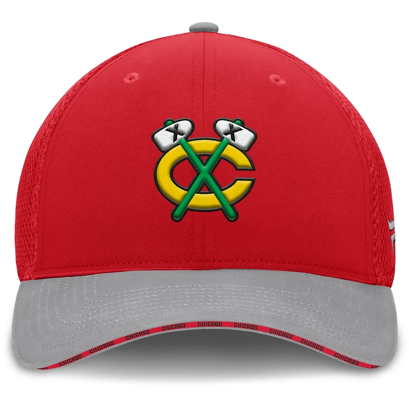 Men's Fanatics Red Chicago Blackhawks Fundamentals Span Flex Hat