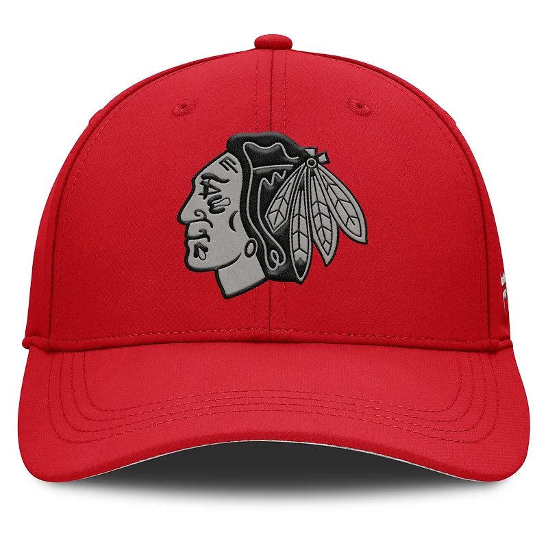 Casquette ajustable Fanatics rouge pour homme, hommage aux Blackhawks de Chicago