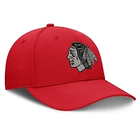 Casquette ajustable Fanatics rouge pour homme, hommage aux Blackhawks de Chicago