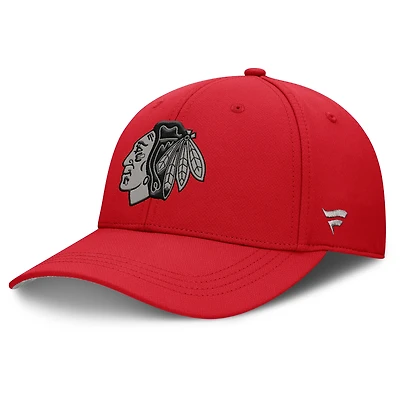Casquette ajustable Fanatics rouge pour homme, hommage aux Blackhawks de Chicago