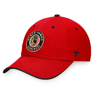 Men's Fanatics Red Chicago Blackhawks Original Six Adjustable Hat
