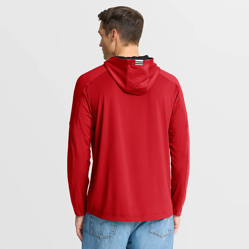 T-shirt à capuche manches longues pour homme Fanatics Red Chicago Blackhawks Penalty Shot