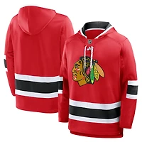 Sweat à capuche polaire Fanatics rouge Chicago Blackhawks Prime Time pour homme