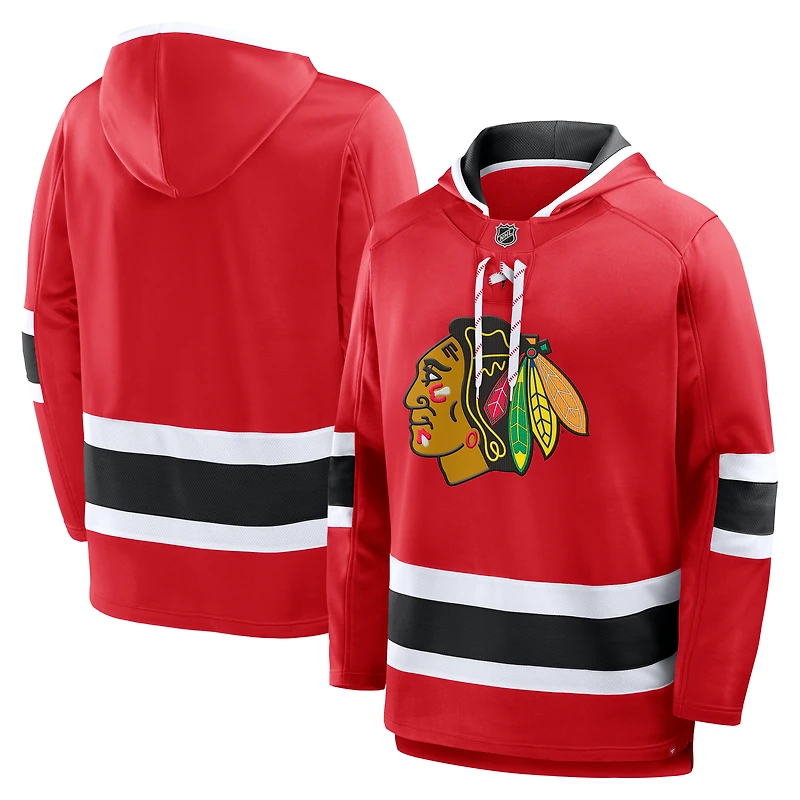 Men's Fanatics Red Chicago Blackhawks Prime Time Fleece Hoodie