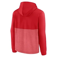 Sweat à capuche rouge trois mélanges réussi des Blackhawks de Chicago marque Fanatics pour hommes