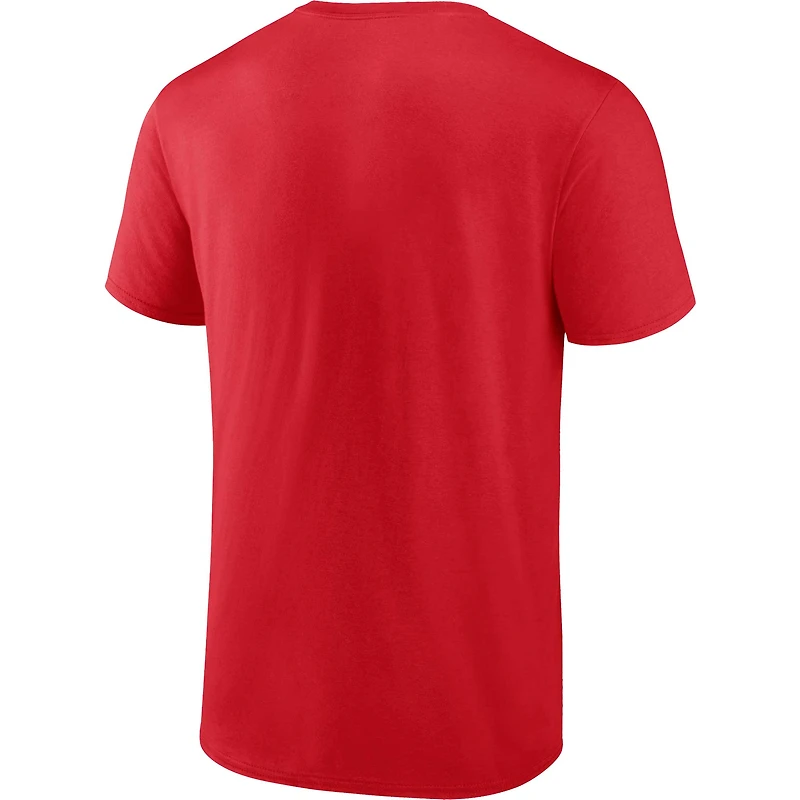Ensemble de deux t-shirts avec le mot-symbole Fanatics Red Chicago Blackhawks pour hommes