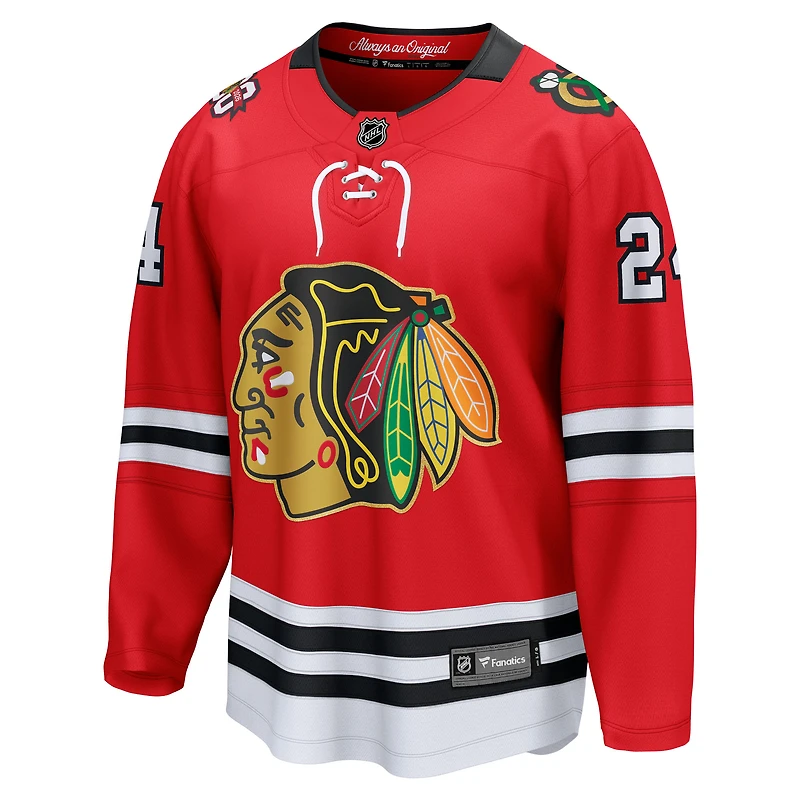Men's Fanatics Sam Lafferty Red Chicago Blackhawks Centennial Breakaway Player Jersey