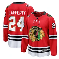 Men's Fanatics Sam Lafferty Red Chicago Blackhawks Centennial Breakaway Player Jersey