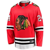 Maillot Fanatics Sam Lafferty rouge pour homme des Chicago Blackhawks à domicile Breakaway