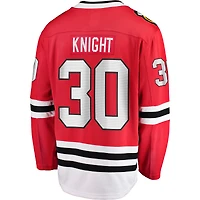 Men's Fanatics Spencer Knight Red Chicago Blackhawks Home Breakaway Jersey