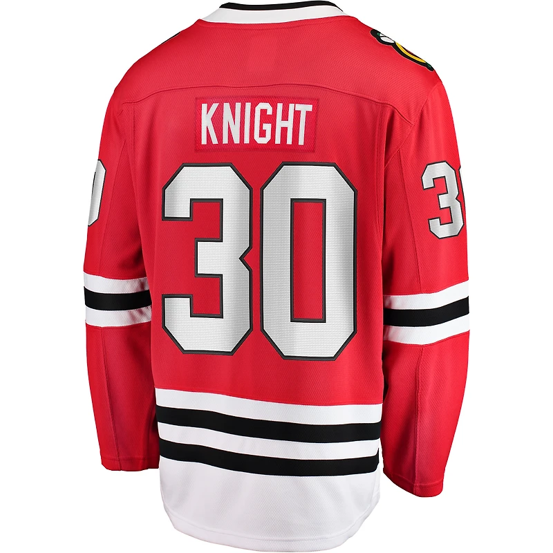 Men's Fanatics Spencer Knight Red Chicago Blackhawks Home Breakaway Jersey