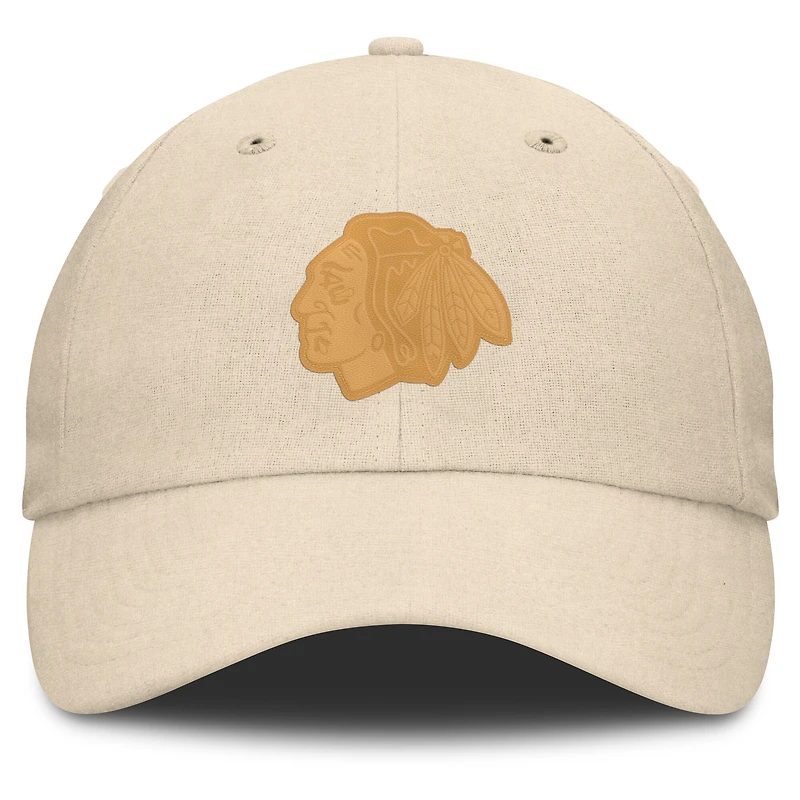 Men's Fanatics Tan Chicago Blackhawks Front Office Canvas Adjustable Hat