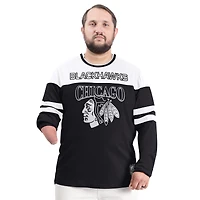 T-shirt à manches longues G-III Sports by Carl Banks pour homme, noir, Chicago Blackhawks, Adaptive Wear Outlast Durene