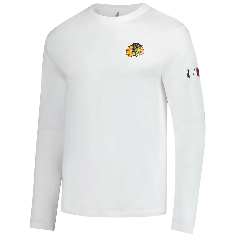 T-shirt à manches longues Adam des Chicago Blackhawks pour homme de Johnnie-O White