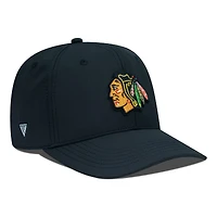 Casquette Rise Flex noire pour homme des Chicago Blackhawks de Levelwear
