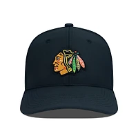 Casquette Rise Flex noire pour homme des Chicago Blackhawks de Levelwear