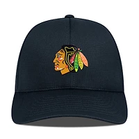 Men's Levelwear Black Chicago Blackhawks Zephyr Insignia Core Structured Adjustable Hat