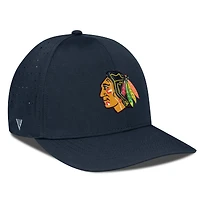 Casquette Zeta Insignia Core Flex noire pour homme des Chicago Blackhawks de Levelwear