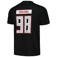 Men's Levelwear Connor Bedard Black Chicago Blackhawks Anthem Name & Number Player T-Shirt
