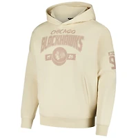 Sweat à capuche surdimensionné pour homme Connor Bedard Kaki Chicago Blackhawks avec nom et numéro de contact