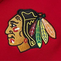 Men's Mitchell & Ness Black/Red Chicago Blackhawks Head Coach Pullover Hoodie