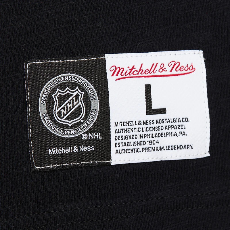 Men's Mitchell & Ness  Black/Red Chicago Blackhawks Legendary Slub Raglan Long Sleeve T-Shirt