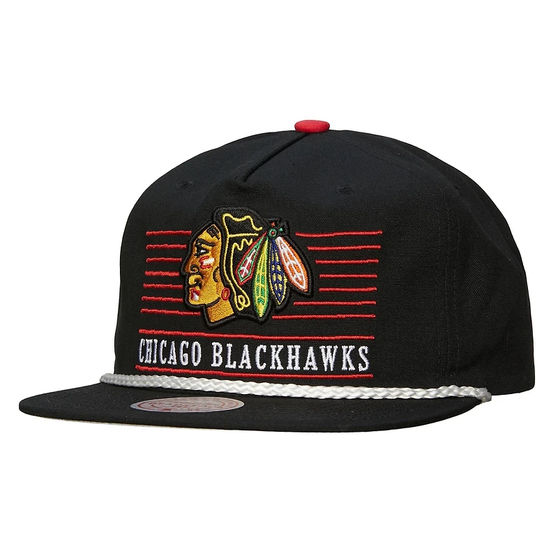 Men's Mitchell & Ness Black Chicago Blackhawks Ascend Deadstock Snapback Hat