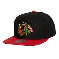 Casquette Snapback Core Team Ground 2.0 Chicago Blackhawks pour homme Mitchell & Ness noire