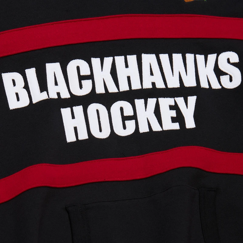 Sweat à capuche noir Mitchell & Ness pour homme avec slogan de l'entraîneur-chef des Chicago Blackhawks
