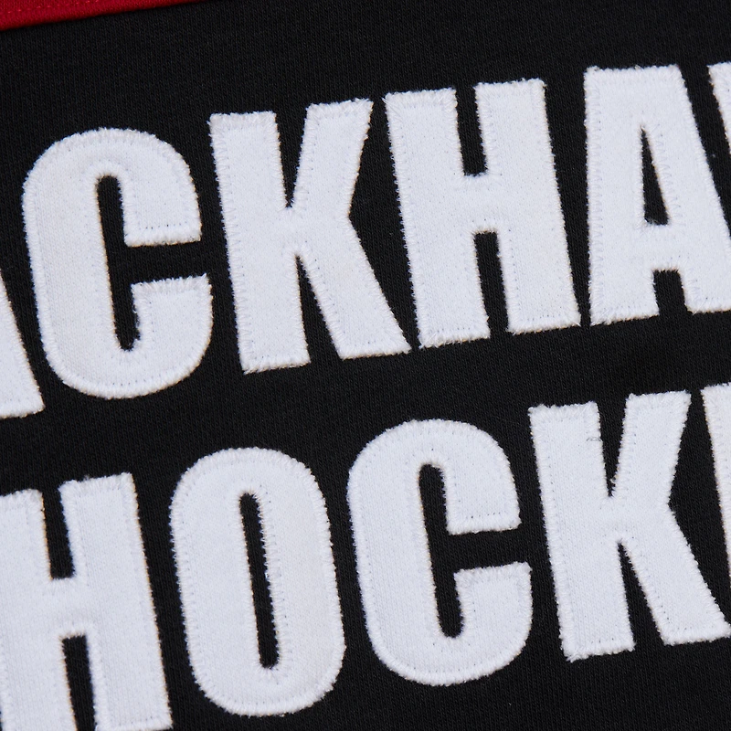 Sweat à capuche noir Mitchell & Ness pour homme avec slogan de l'entraîneur-chef des Chicago Blackhawks
