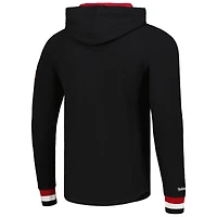 T-shirt à capuche noir manches longues Mitchell & Ness pour hommes des Blackhawks de Chicago Legendary Slub