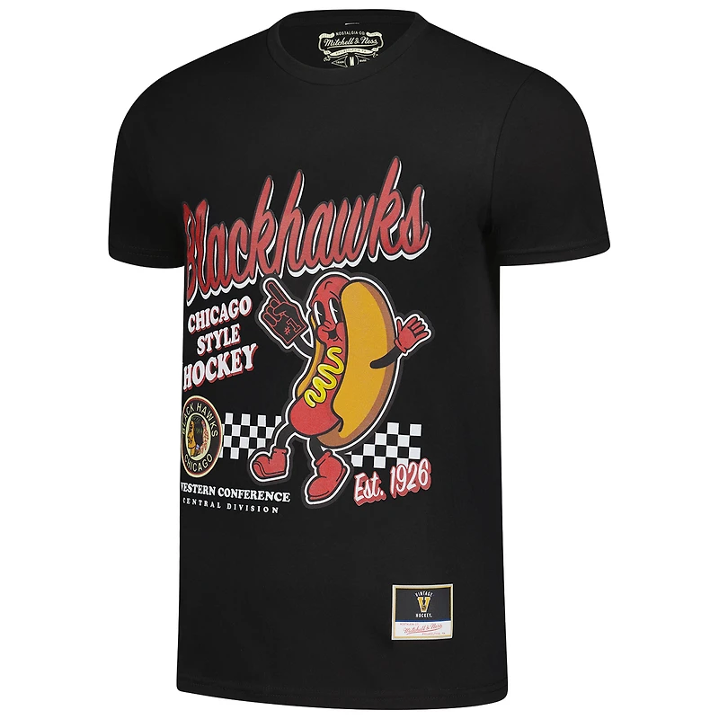 Men's Mitchell & Ness Black Chicago Blackhawks Local Food T-Shirt