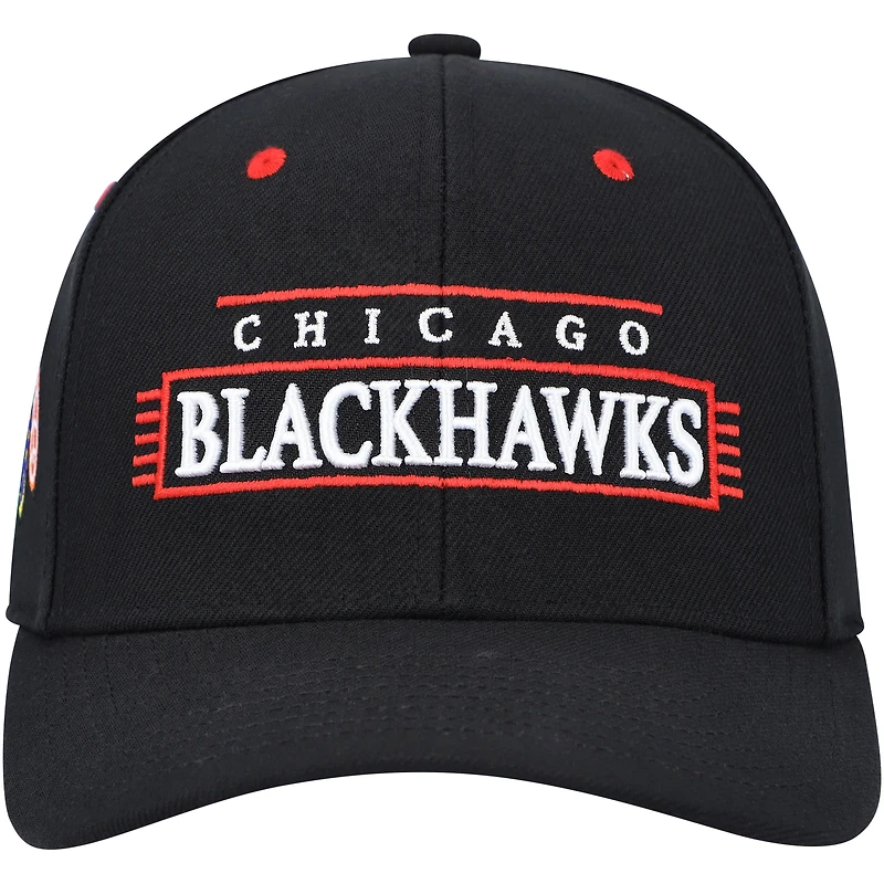 Men's Mitchell & Ness Black Chicago Blackhawks LOFI Pro Snapback Hat